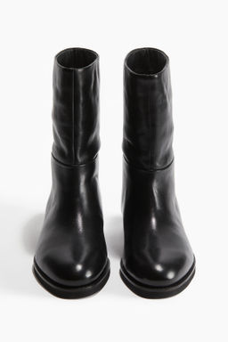 Calf-high leather boots - H&m фото 6