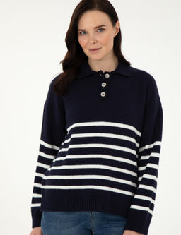 Lacivert Comfort Fit Kazak - Pierre cardin фото 3