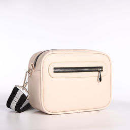 Сумка женская кросс-боди TEXTURA на молнии, 19×7×15 см, бежевая