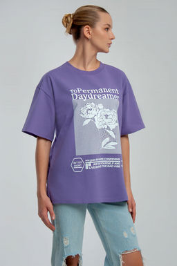 Арт. 31130 Футболка женская оверсайз 44-52 (5 шт) Цвет:сиреневый - Калинка фото 2