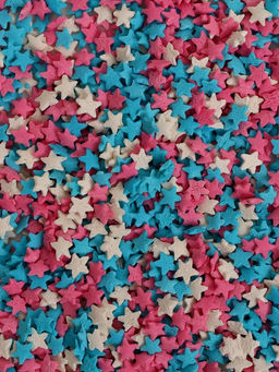 Цена за 3 шт. Посыпка кондитерская Звездочки: белые, розовые, голубые, 50 г