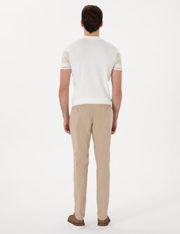 Bej Slim Fit Keten G_r_n_ml_ Kanvas Pantolon - Pierre cardin фото 4