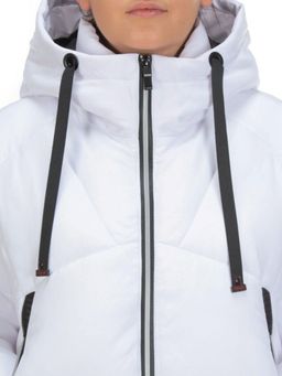 21068 WHITE Куртка зимняя женская FLANCE ROSE (200 гр. холлофайбера) - Фабричный китай фото 10