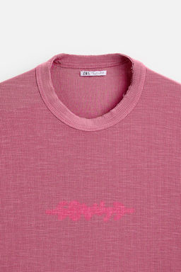 KNIT T-SHIRT WITH PATCH - Zara фото 8