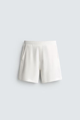 BERMUDA JOGGER ESTRUCTURA WAFFLE / Blanco roto - Zara фото 6