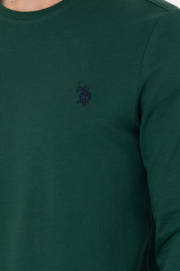 U. S. Polo Assn Мужской зеленый свитшот с круглым вырезом - U.s. polo assn фото 14