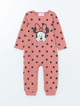 Uzun Kollu Minnie Mouse Bask?l? K?z Bebek Tulum