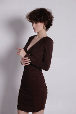 Мини-платье шоколадное - Martichelli фото 5
