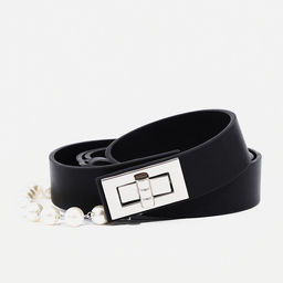 Ремень женский, ширина 2.4 см, пряжка металл, цвет чёрный - Simaland фото 2