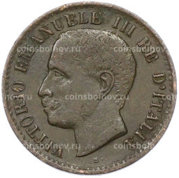 Монета 1 чентезимо 1904 года Италия