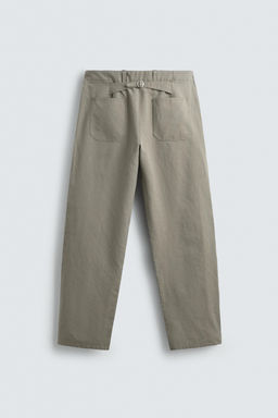 PANTAL?N RELAXED FIT TRABILLA / Verde gris - Zara фото 9