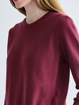 V Yaka Kad?n Triko Kazak