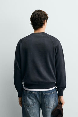 SUDADERA CREWNECK LAVADA / Gris antracita - Zara фото 3