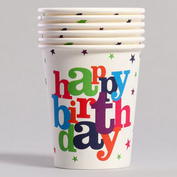 Стаканы бумажные С днём рождения со звёздочками, 6 шт - Страна карнавалия фото 2