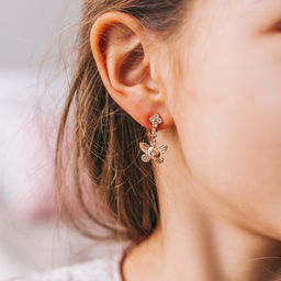 Серьги-клипсы детские «Выбражулька» принцесска, бабочки, цвет МИКС