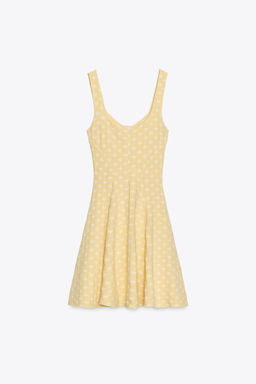 JACQUARD STRETCH SKATER DRESS - Zara фото 15