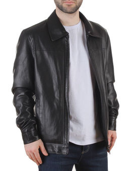 P-2119 BLACK Куртка демисезонная мужская (эко-кожа)