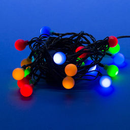 ULD-S0280-020/DGA MULTI IP20 COLORBALLS Гирлянда светодиодная с контроллером Разноцветные шарики, 20 светодиодов, длина - 2,8 м, цвет свечения - разноцветный, IP20, провод зеленый, упаковка- картон.