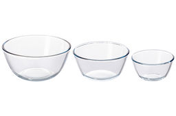 Набор салатников 3 пр. 800 мл 15*15*8 см + 1,6 л 19*19*9,5 см + 2,7 л 23*23*11 см "Crystal glass"