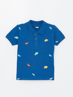 Polo Yaka K?sa Kollu Desenli Erkek Bebek Ti??rt