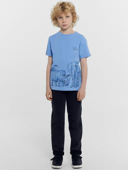 Футболка для мальчиков светло-синяя с печатью - Mark formelle фото 2