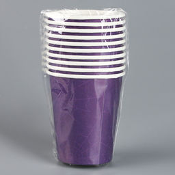 Цена за 10 шт. Стакан одноразовый бумажный «С Днём Рождения», 250 мл