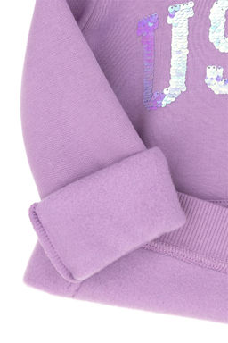 Детская сиреневая базовая толстовка с капюшоном Неожиданная скидка в корзине - U.s. polo assn фото 4
