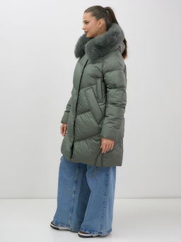 Пальто куртка зимнее утепленное с мехом и капюшоном Бренд: Visdeer  фото 13