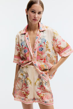 Camisa de lyocell de manga corta - H&m фото 6