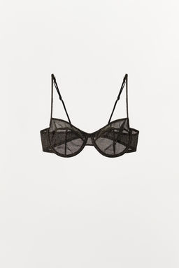 METALLIC THREAD UNDERWIRED BRA - Zara фото 5
