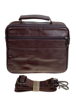 Сумка мужская из натуральной кожи, цвет коричневый - Greta фото 2
