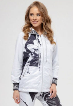 Толстовка из футера, комбинированного с плащевкой - А+б коллекция фото 32