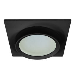Светильник потолочный встраиваемый, 15W 230V GX53, IP44, черный, квадрат, без лампы, DL505