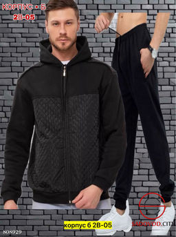 Костюм для мужчин, состоящий из штанов с начесом и теплой толстовки из флиса - Bruno фото 4