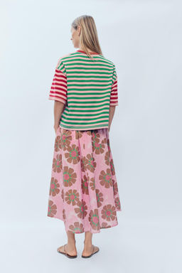 FALDA MIDI FLORES CON LINO LIMITED EDITION / Estampado - Zara фото 3