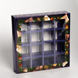 Коробка под 16 конфет новогодняя «Сказке быть!», 17.5×17.5×3.5 см Коробка под 16 конфет новогодняя «Сказке быть!», 17.5×17.5×3.5 см