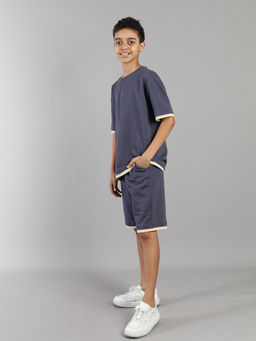 CRB wear / CSJB 90306-48K Комплект для мальчика (футболка, шорты),темно-серый/Ex.Cherubino  фото 2