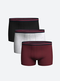 Standart Kal?p Pamuklu Esnek Erkek Boxer 3l?