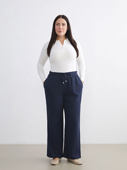 Beli Lastikli Dokulu M?slin Kad?n Pantolon