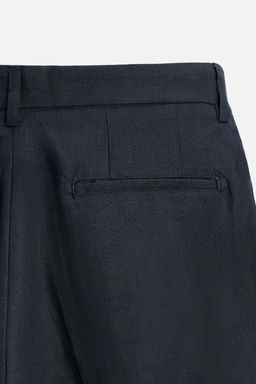 100% LINEN BERMUDA SHORTS