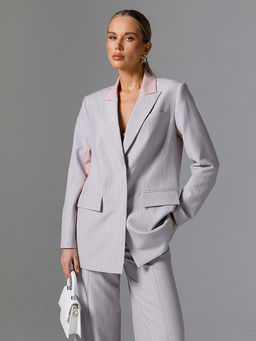 Жакет комбинированный в полоску