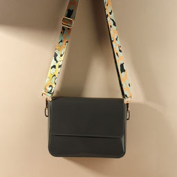 Ручка для сумки Орнамент леопард, стропа, с карабинами, 139 3 3,8 см, цвет голубой - Арт узор фото 4