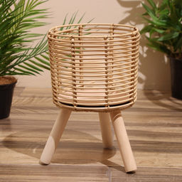 Набор плетёных кашпо, 3 шт, высота 44х44х56 см