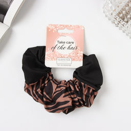 Цена за 2 шт. Резинка для волос «Орбита», полоски стиль,12 см, чёрно-коричневая