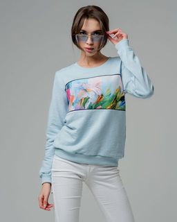 Свитшот с горизонтальной вставкой SPP003 - Sahar art lab фото 13