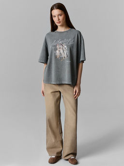 Футболка женская серая оверсайз - Mark formelle фото 2