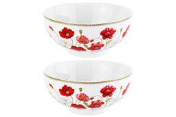 Набор 2 салатников - 15*15*7 см 700 мл Маки NEW BONE CHINA - Elan gallery фото 4