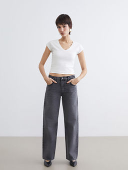 Wideleg Kad?n Jean Pantolon