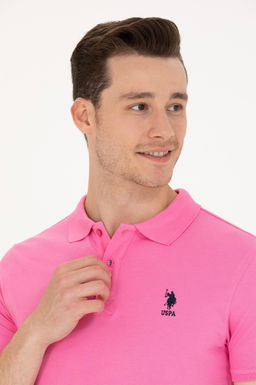 Мужская розовая базовая футболка - U.s. polo assn фото 2