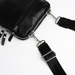 Сумка мужская TEXTURA через плечо, натуральная кожа, цвет чёрный  фото 3